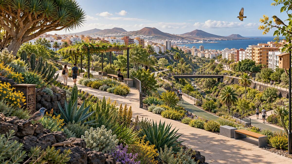 Las Palmas conecta tres barrios con un corredor verde de más de 45.000 metros cuadrados