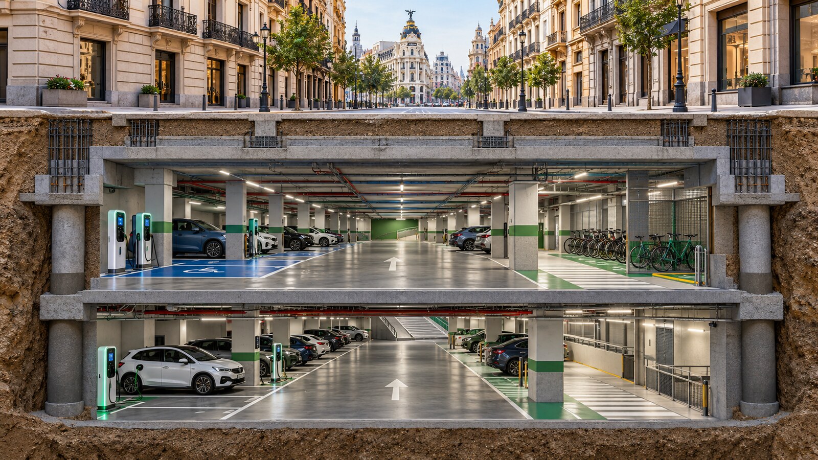 Madrid reabre el aparcamiento de Montalbán tras una rehabilitación integral de 8,2 millones