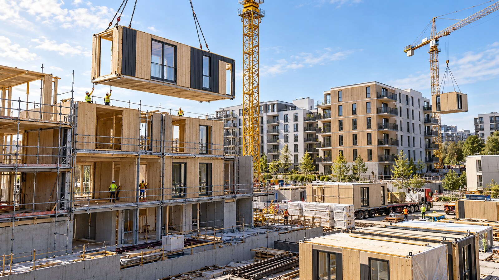 Madrid acelera la vivienda pública con madera estructural y módulos tridimensionales