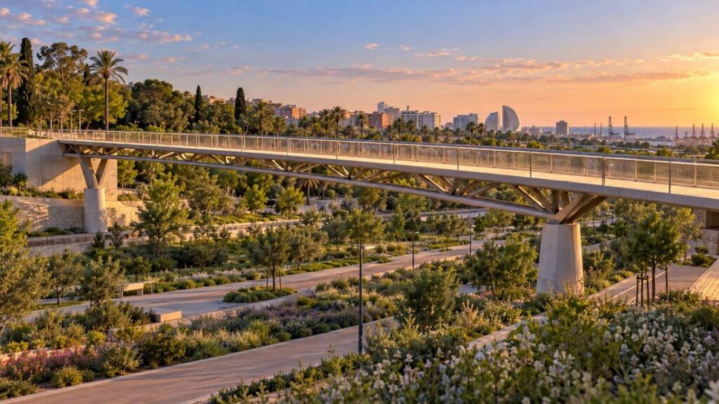 El Grau adapta la cimentación de su pasarela ciclopeatonal de 54 metros