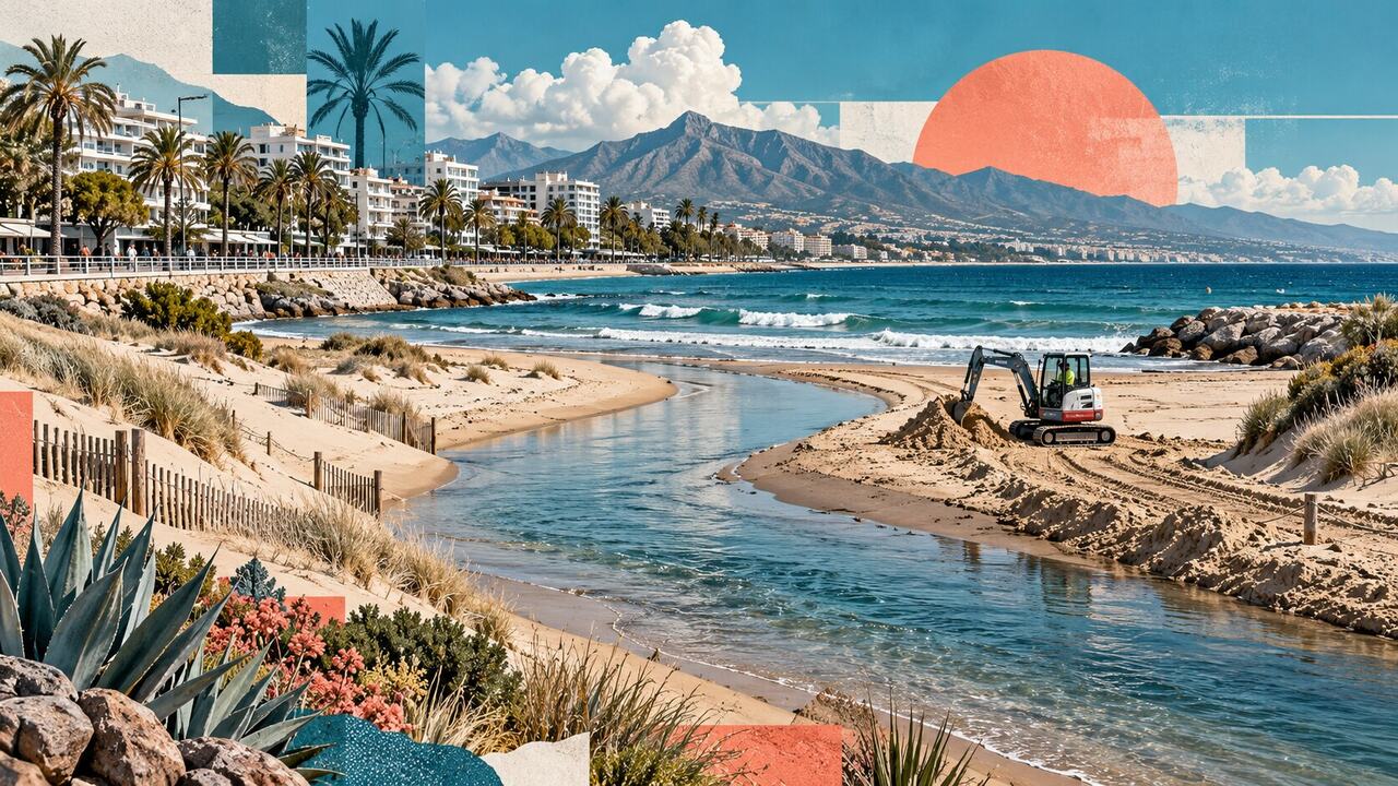 Marbella refuerza la apertura de diez desembocaduras ante el riesgo de lluvias intensas