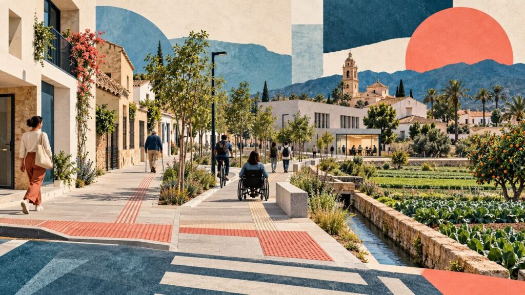 Murcia completa un itinerario peatonal en Santa Cruz con una acera accesible de 150.613 euros
