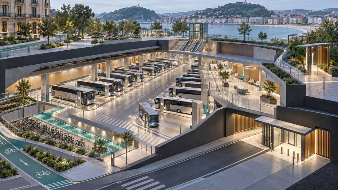 San Sebastián rediseña su estación de autobuses para ganar capacidad útil y seguridad