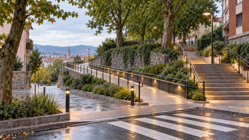 Santa Lucía elimina barreras con una rampa y nuevos itinerarios peatonales